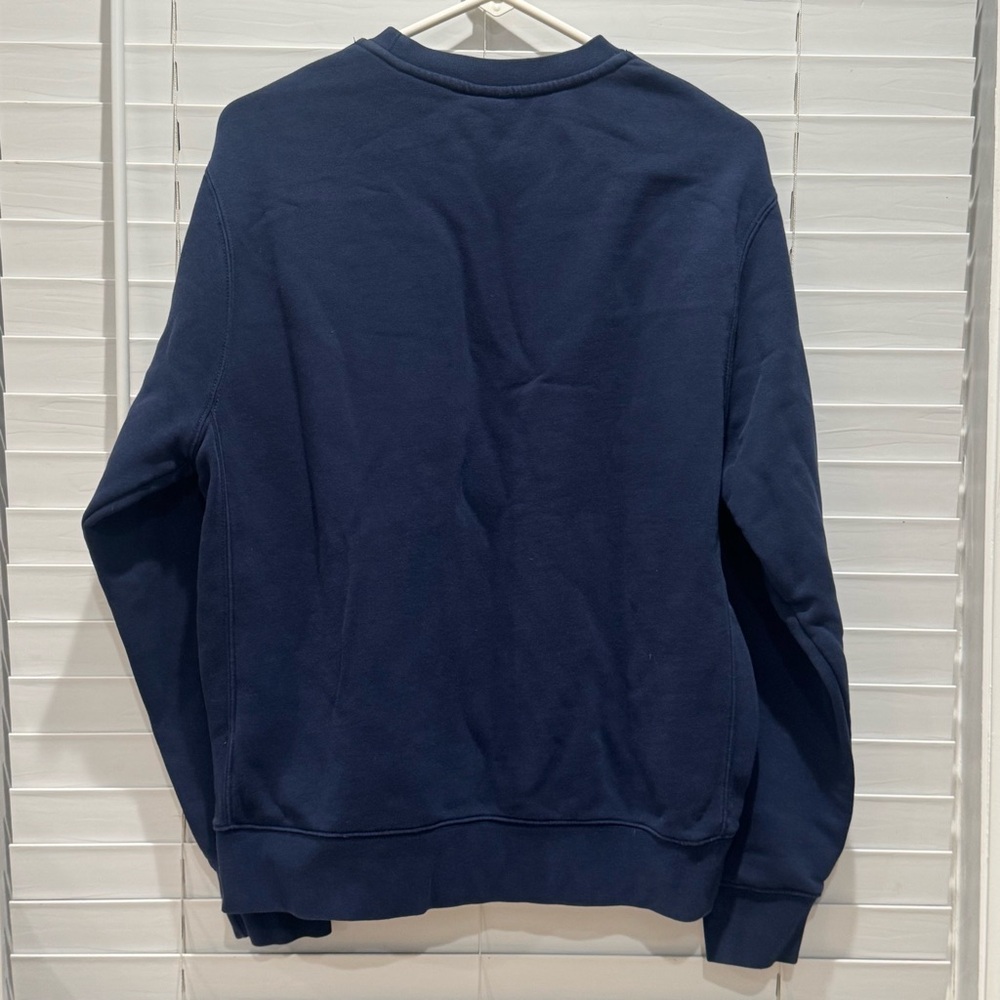 Nike Unisex Oversized Medium Navy Crewneck Sweatshirt Embroidered Swoosh Classic - Picture 7 of 8
